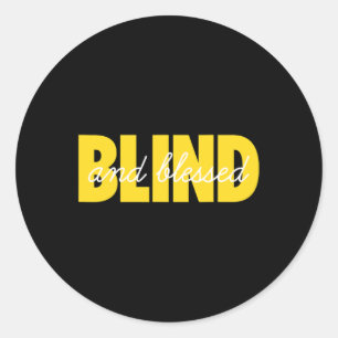 Blindheit für Blinde Menschen Blinde Person Braill Runder Aufkleber