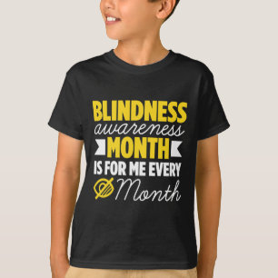 Blindheit für Blinde Menschen Blinde Person Braill T-Shirt