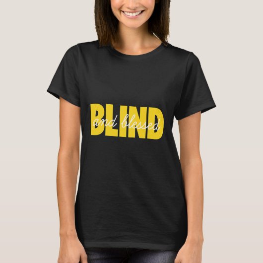 Blindheit für Blinde Menschen Blinde Person Braill T-Shirt (Vorderseite)