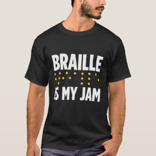 Blindheit für Blinde Menschen Blinde Person Braill T-Shirt