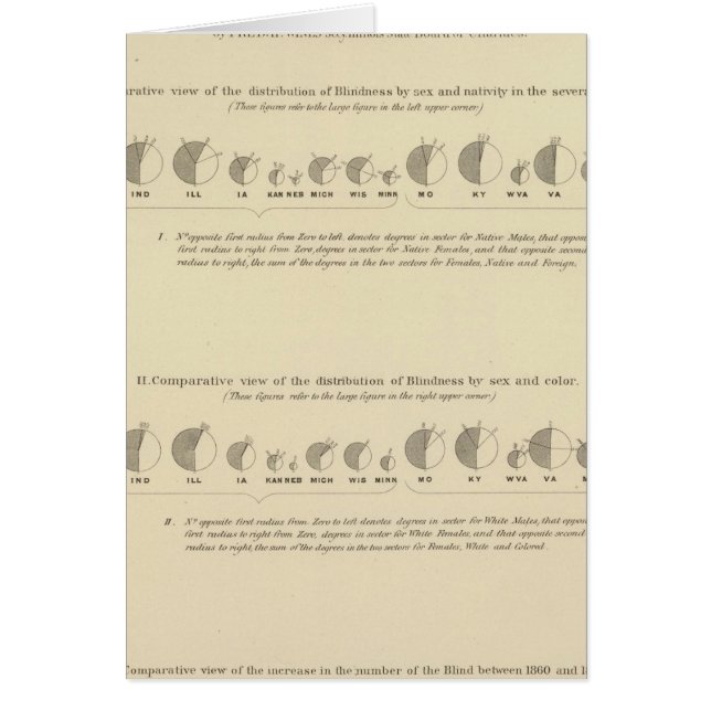 Blindheit, Statistischer Lithograph in den USA 187 (Vorne)