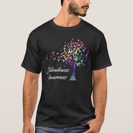 Blindheitsbewusstsein im Flachbaum T-Shirt (Vorderseite)