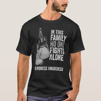 Blindheitsbewusstseinsmonats-Handschuhe Weiße Schl T-Shirt