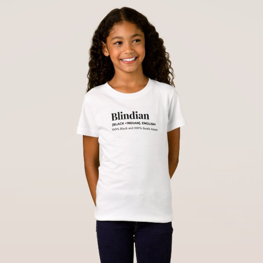 Blindianisches Schwarzes und Südasisches Kamala Ha T-Shirt (Vorne ganz)