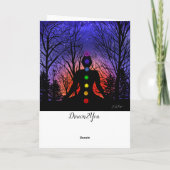 Blindkarte | Meditation Yoga bei Sonnenuntergang Karte (Rückseite)