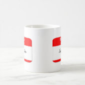 Blindname-Tag-Vorlage Kaffeetasse (Mittel)