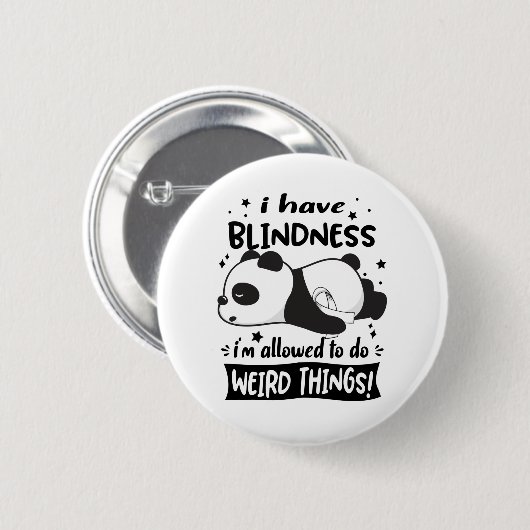 Blindness Awareness Month Band Geschenke Button (Vorne & Hinten)
