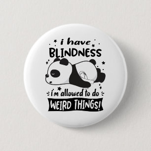 Blindness Awareness Month Ribbon Geschenke Button