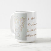 Blindness Awareness Ribbon Engel Custom Tasse (Vorderseite Links)