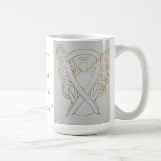 Blindness Awareness Ribbon Engel Custom Tasse (Rechts)