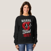 Blindness Blind Person People Awareness Men Women Sweatshirt (Vorne ganz)