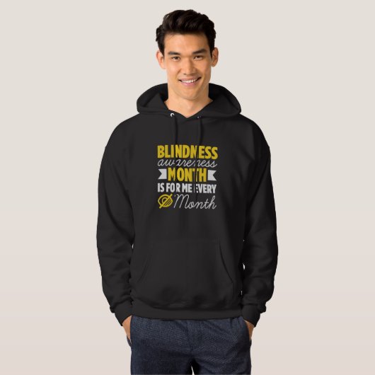 Blindness For Blind People Blind Person Braille Re Hoodie (Vorne ganz)