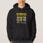Blindness For Blind People Blind Person Braille Re Hoodie (Vorderseite)
