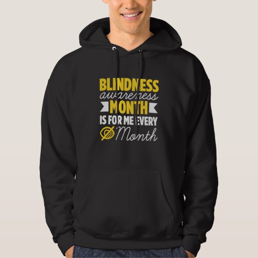 Blindness For Blind People Blind Person Braille Re Hoodie (Vorderseite)