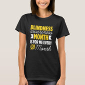 Blindness For Blind People Blind Person Braille Re T-Shirt (Vorderseite)