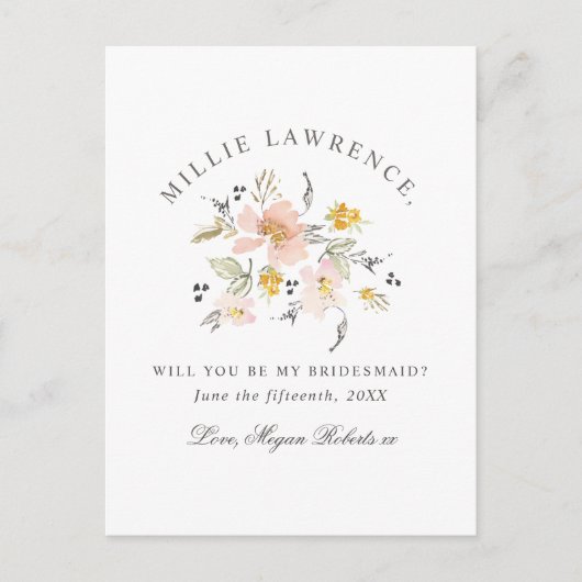 Blindpink-Blüte wird mein Foto sein Einladungspostkarte (Vorderseite)