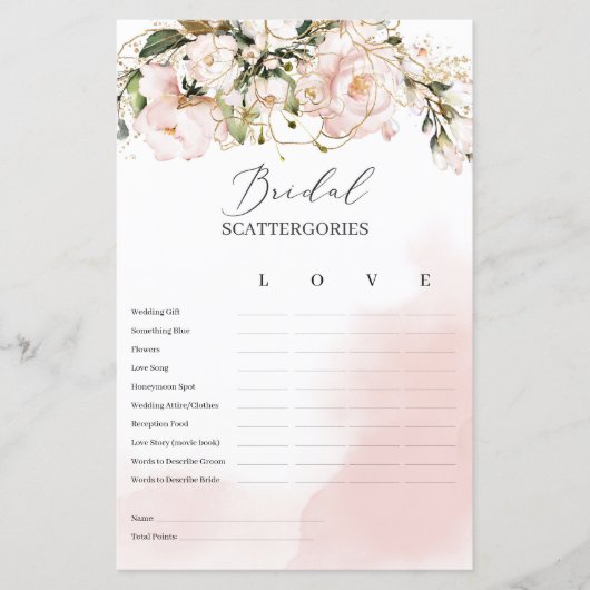 Blindpink Floral Bridgories Game Boho (Vorderseite)