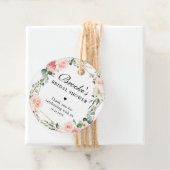 Blindpink Floral Gold Brautparty Vielen Dank Geschenkanhänger (Beispiel)