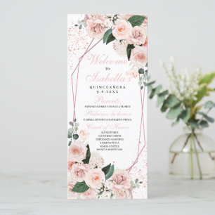 Blindpink Floral Quinceanera Programm