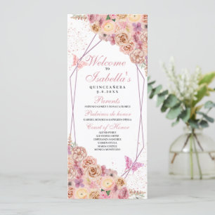 Blindpink Floral Quinceanera Programm
