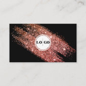 Blindpink Moderne Black Business Card Visitenkarte (Vorderseite)