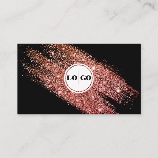 Blindpink Moderne Black Business Card Visitenkarte (Vorderseite)