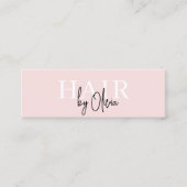 Blindpink QR Code Haarstylist Moderne Typografie Mini Visitenkarte (Vorderseite)