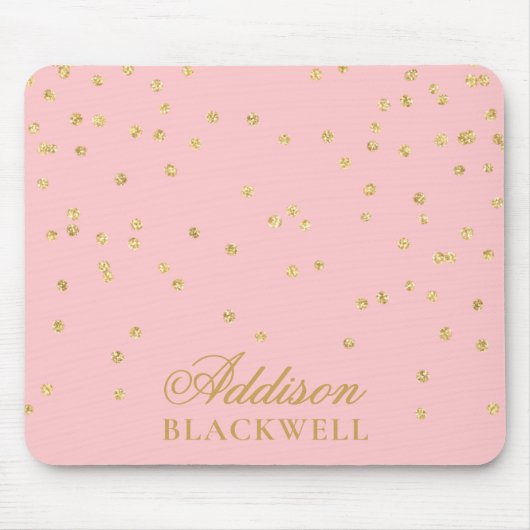 Blindpinke und goldene Glitzer - Vorlage Mousepad (Vorne)