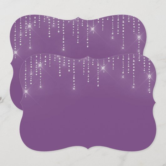 Blindprobe des Glitzer Einladung (Vorne/Hinten)