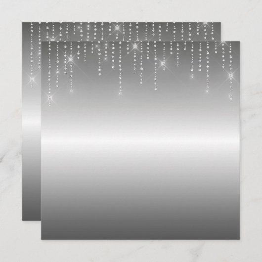 Blindprobe des Glitzer Einladung (Vorne/Hinten)