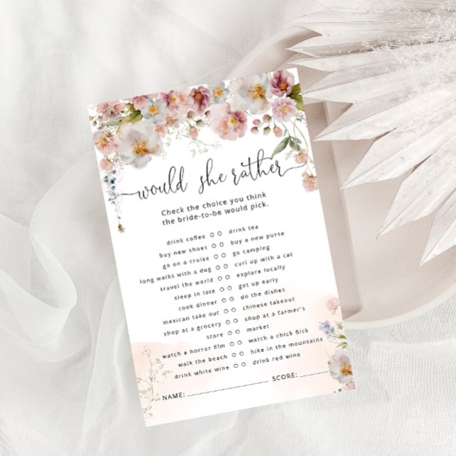 Blindrosa Aquarellfarben Blume Brautparty Spiel (Von Creator hochgeladen)