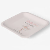 Blindrosa Blumenkreuz Girl-Bestätigung Pappteller (Gewinkelt)