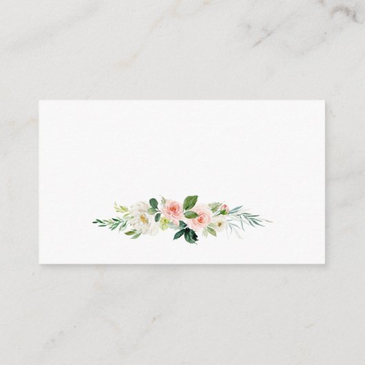 Blindrosa florale Umschließungskarte nach Bedarf e Begleitkarte (Rückseite)