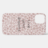 Blindrosa Glitzer Leopard drucken Case-Mate iPhone Hülle (Rückseite (Horizontal))