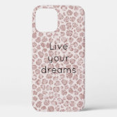 Blindrosa Glitzer Leopard drucken Case-Mate iPhone Hülle (Rückseite)