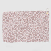 Blindrosa Glitzer Leopard drucken     Golfhandtuch (Horizontal)