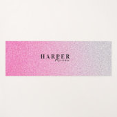 Blindrosa Glitzer Persönliches Zeichen Yogamatte (Vorderseite (Horizontal))