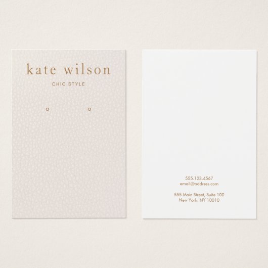 Blindrosa-Leder-Erd-Grafikkarte (Vorne & Hinten)