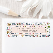 Blindrosa Modernes Floral Rücksendesiegel (Insitu)