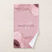 Blindrosa Rose Gold Glitzer Monogram Bath T Badhandtuch Set (Handtuch)