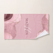 Blindrosa Rose Gold Glitzer Monogram Bath T Badhandtuch Set (Handtuch)