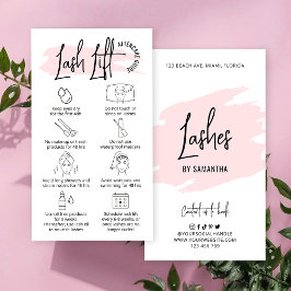 Blindrosa Wasserfarben Lash Lift & Tint Aftercare Visitenkarte