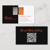 Blinds Speichern Windows-Mode-Schwarz/Weiß-Karte Visitenkarte (Vorne/Hinten)