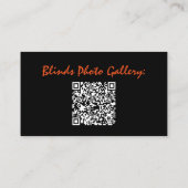 Blinds Speichern Windows-Mode-Schwarz/Weiß-Karte Visitenkarte (Rückseite)