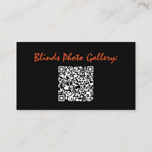 Blinds Speichern Windows-Mode-Schwarz/Weiß-Karte Visitenkarte (Rückseite)