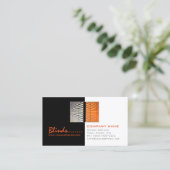 Blinds Speichern Windows-Mode-Schwarz/Weiß-Karte Visitenkarte (Stehend Vorderseite)