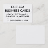 Blindvorlage für benutzerdefinierte Personalisiert Visitenkarte (Vorne/Hinten)