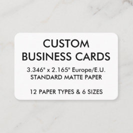 Blindvorlage für benutzerdefinierte Personalisiert Visitenkarte