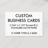 Blindvorlage für benutzerdefinierte Personalisiert Visitenkarte (Vorderseite)