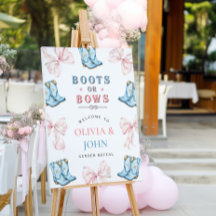 Blindzeichen für Stiefel oder Bows Gender Reveal
